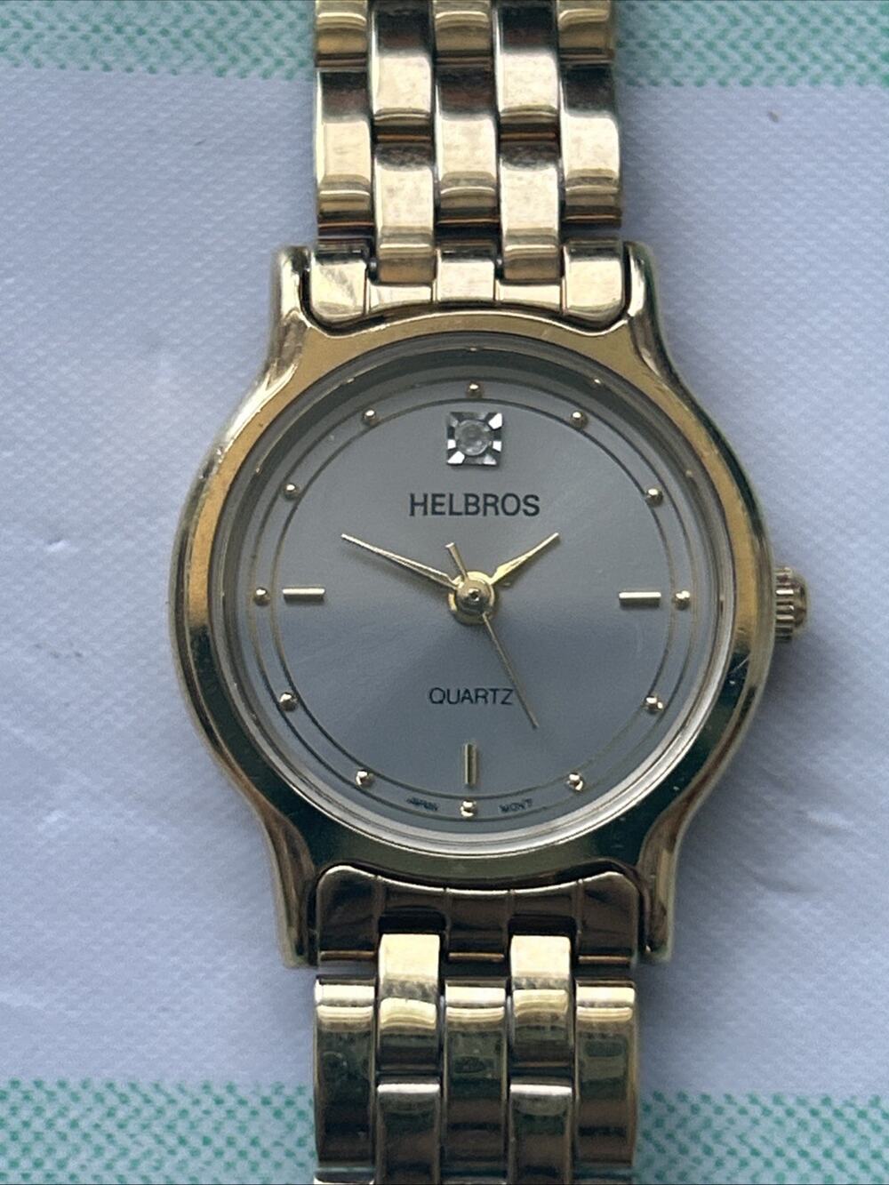 Helbros Gold Tone Gray Dial Women’s Quartz Watch